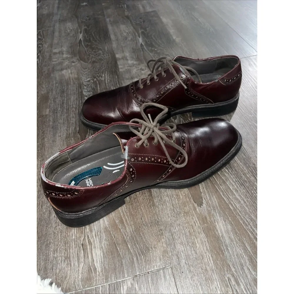 Nunn Bush Mens ‎ Kore Pro Brown Flat Oxfords Shoes Sz 12 S-117